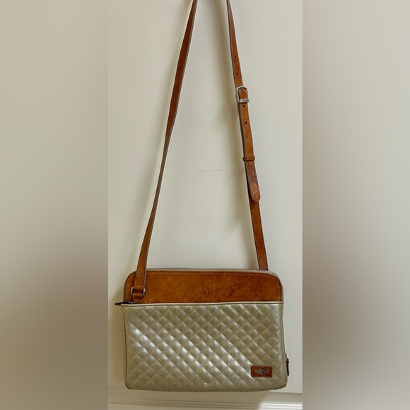 Consuela Candy Crush Quilted Metallic Champagne Slim Crossbody Bag Retired - Picture 2 of 16